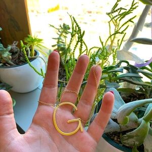 anthropology “G” necklace